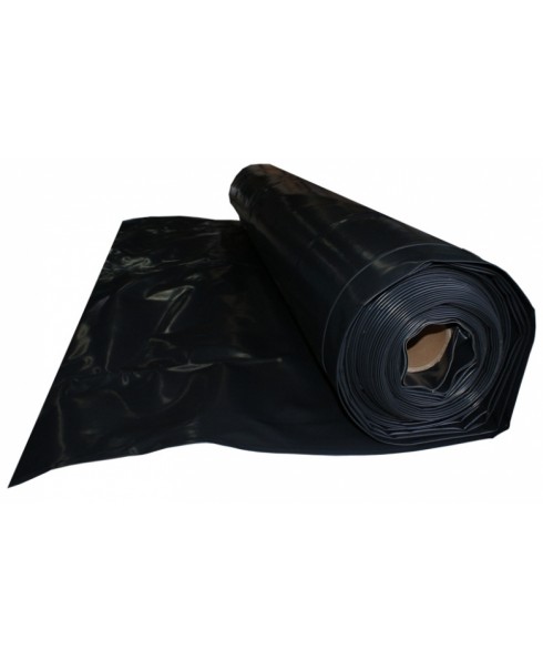 BAUFOL 0.2mm - 2m x 25lfm - Baufolie Abdeckfolie Estrichfolie PE FOLIE 50m² SCHWARZ